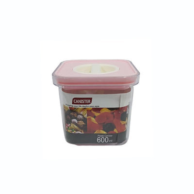 Pote de Acrílico Quadrado com Trava 600ml
