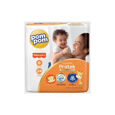 Fralda Pom pom Derma Protek Jumbo G Com 24 Unidades