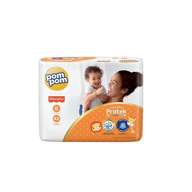 Fralda Pom Pom Derma Protek Mega GD C/42