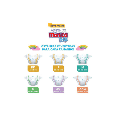 Fralda Turma da Mônica Baby Jumbo G - 24 Unidades