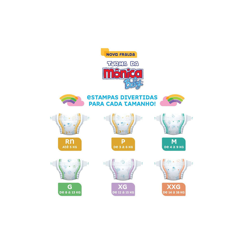 Fralda Turma da Mônica Baby Jumbo G - 24 Unidades