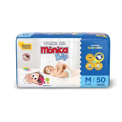 Fralda Turma Da Mônica Mega M 50un