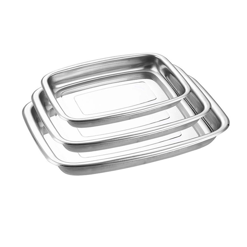 Conjunto de Assadeiras 3 Peças em Inox Linha Imperial