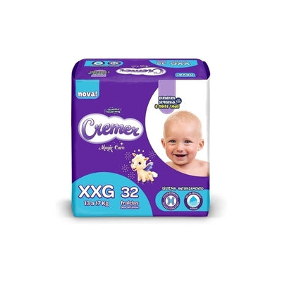 FRALDA Cremer Mega Infantil XXG 32 UNIDADES