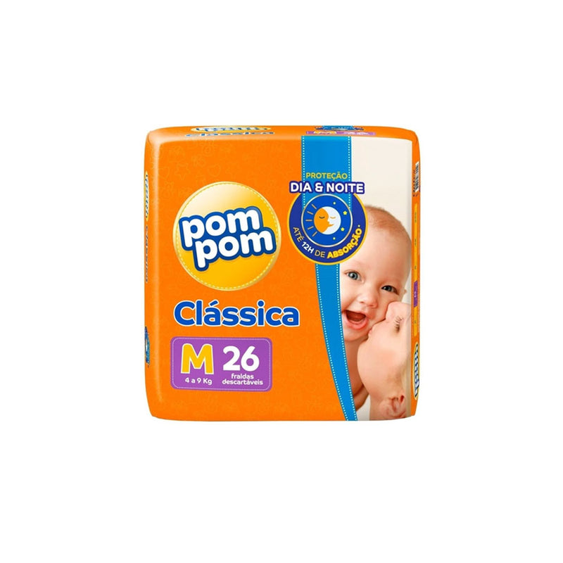 Fralda pom pom classica jumbo M 26-UM