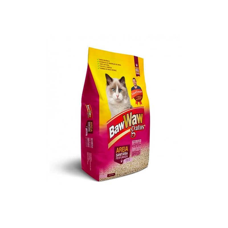 Areia Sanitária Baw Waw Perfumada para Gatos 4KG