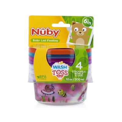 Kit 04 Potes Decorados 300ml Rosa Nuby