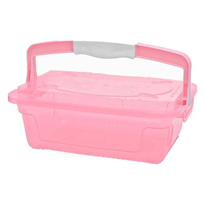 Organizador Infantil com Alça, Adoleta Bebê, Rosa Translúcido - 10L
