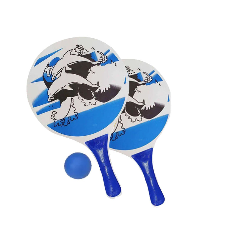 Kit Frescobol Com 2 Raquetes e 1 Bola Estampas Diversas