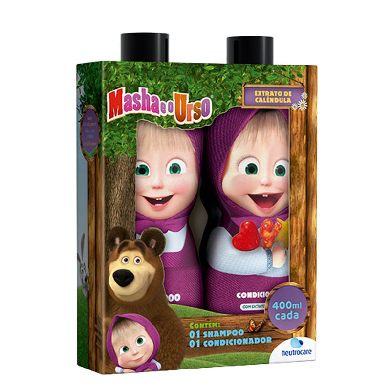 KIT MASHA E O URSO SHAMPOO E CONDICIONADOR - 400ML