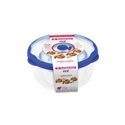Conjunto 3 Potes Redondo Plástico (702,704,706)