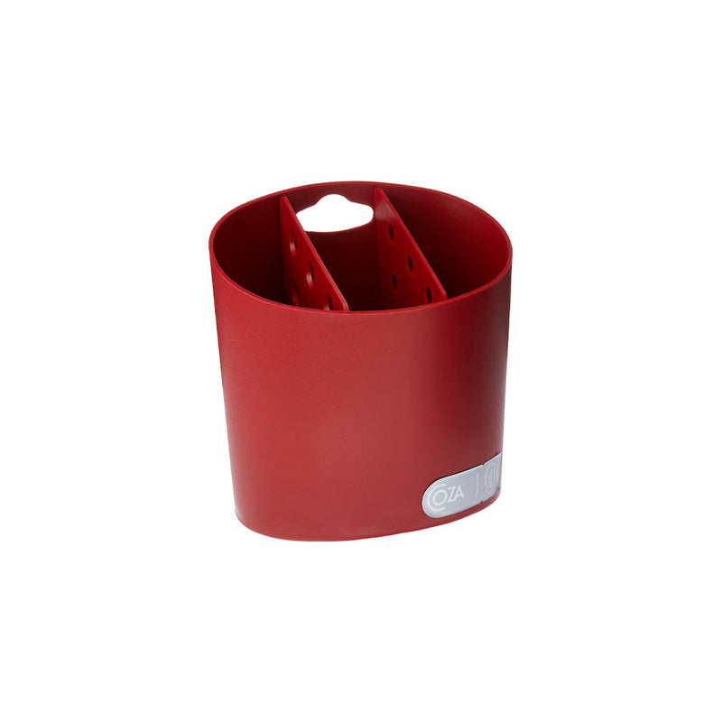 Escorredor de Talheres Oval Basic Vermelho 14cm