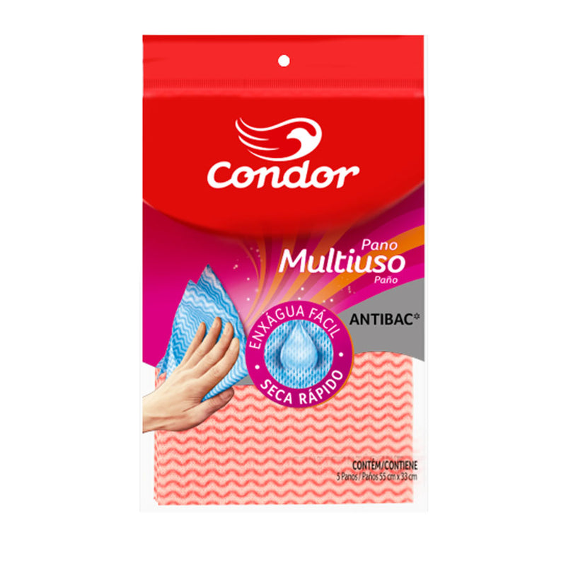 Pano Folha Multiuso Rosa 55x33 cm - Condor