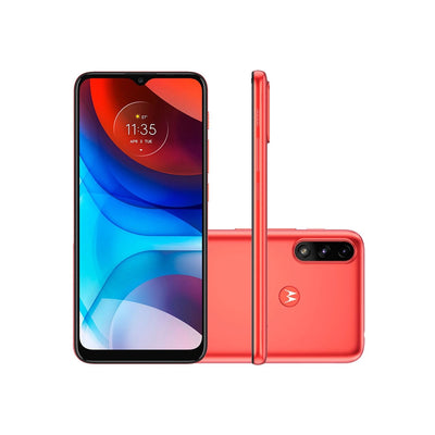 Smartphone Motorola e7 Power 32GB 2GB ram Tela 6,5 Câmera Dupla Traseira 13MP + 2MP Frontal de 13MP Bateria de 5000mAh Vermelho Coral