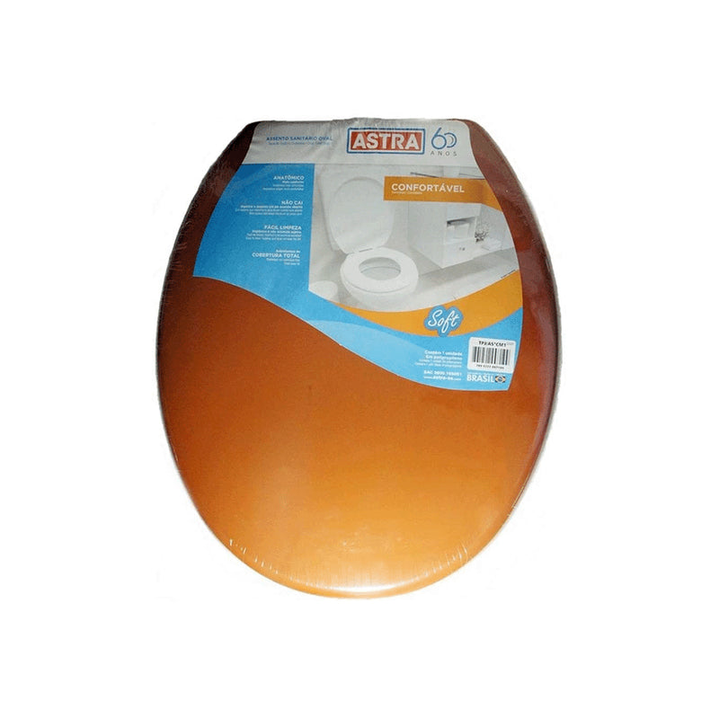 Assento Sanitário Oval Universal caramelo - Astra