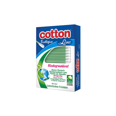 Hastes Flexíveis Biodegradável COM 75 Unid - Cotton Line