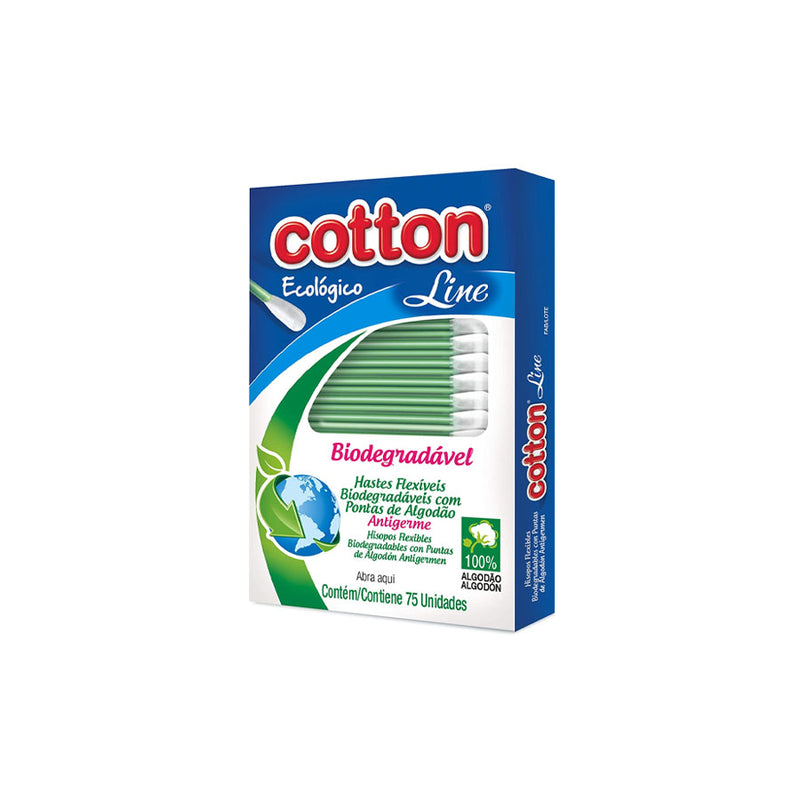 Hastes Flexíveis Biodegradável COM 75 Unid - Cotton Line
