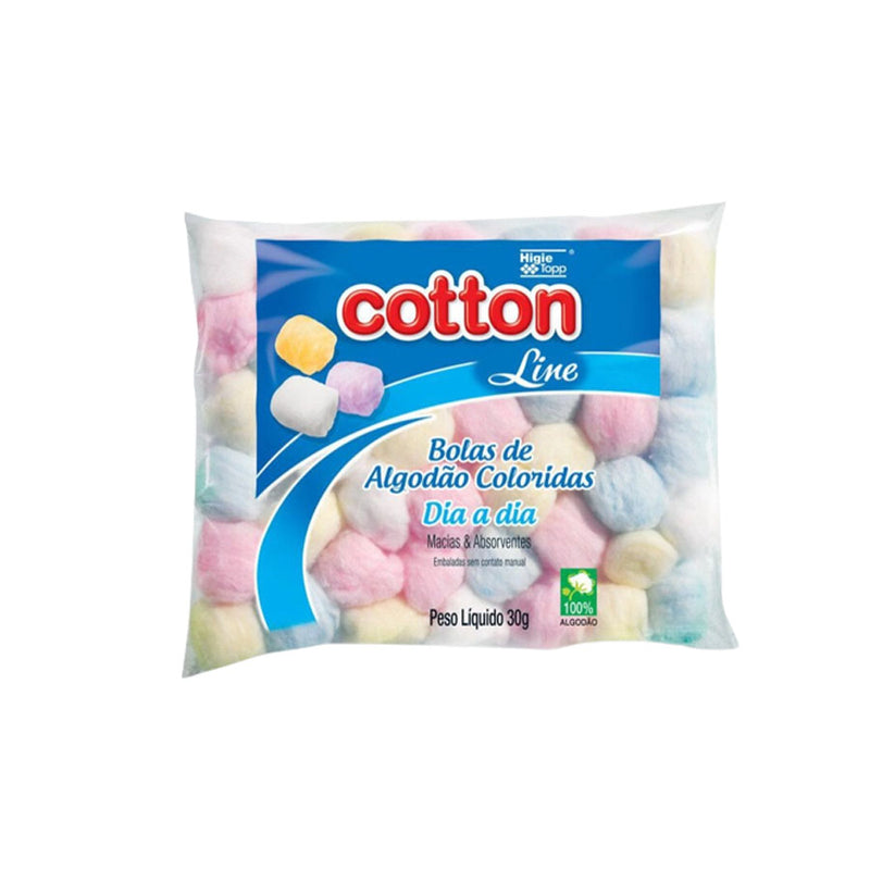 Algodão cotton line bolas coloridas 30G