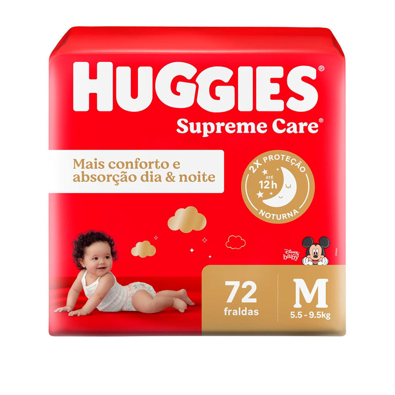 Fralda Huggies Supreme Care M 72 Unidades