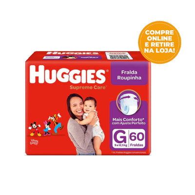 Fralda Huggies Supreme Care Roupinha G - 60 Fralda
