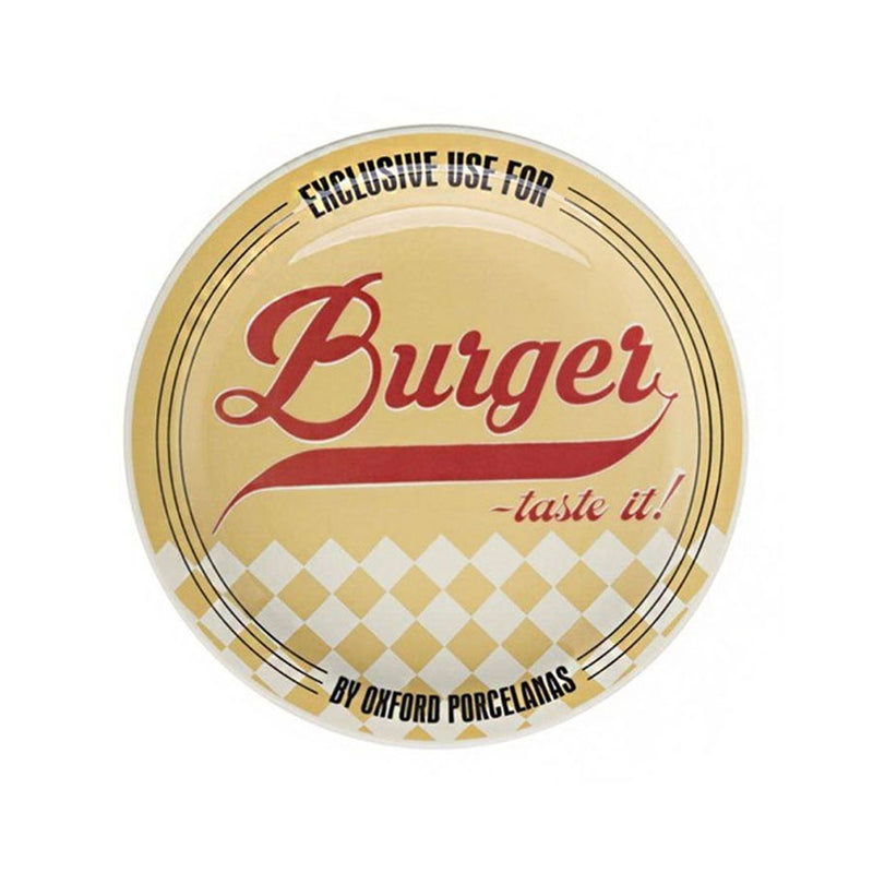 Prato em Cêramica Burger Amarelo 26cm