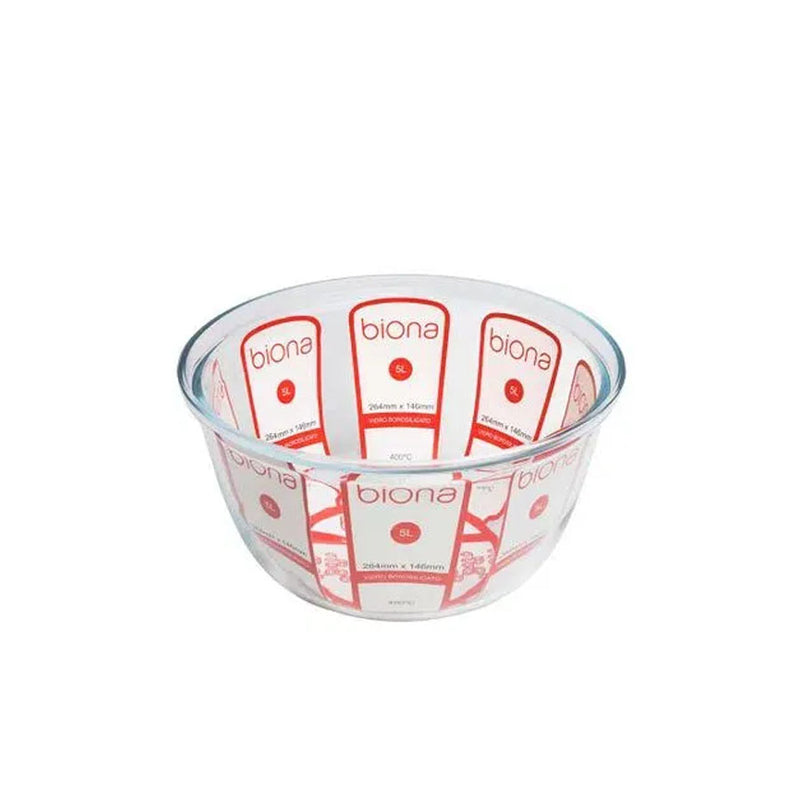 Saladeira Redonda de Vidro Borosilicato 5L