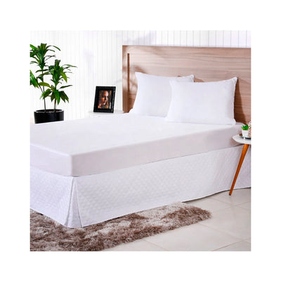 Saia Box Queen Ultra Lisse Impermeável Branco - Bene Casa
