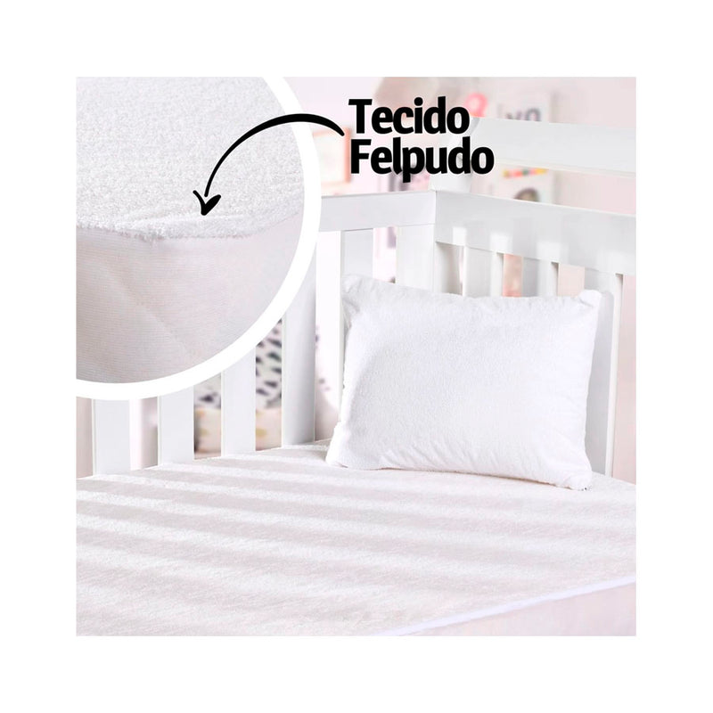 Capa Protetora De Travesseiro Bebê 30Cm X 40Cm Impermeável Branco - Bene Casa