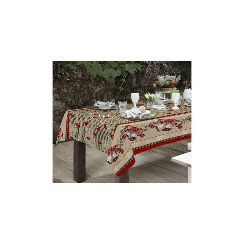 Toalha de Mesa Natalina 4 Lugares Quadradas 1,35cm