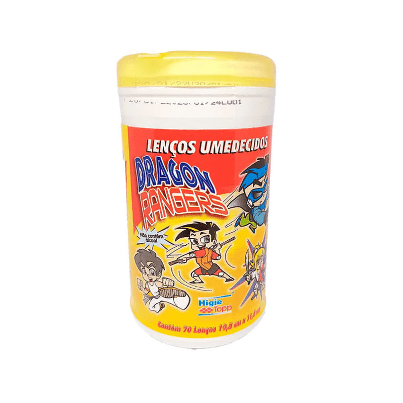 Lenços Umedecidos Dragon Rangers Higie Topp