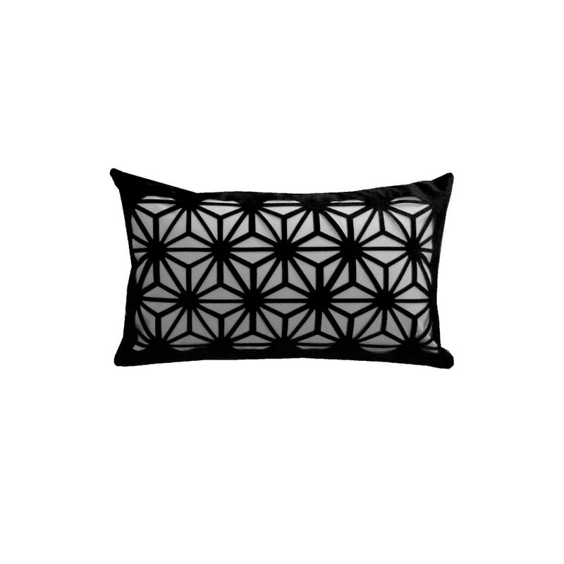 Capa Almofada Provence Spin Preto 30X50Cm