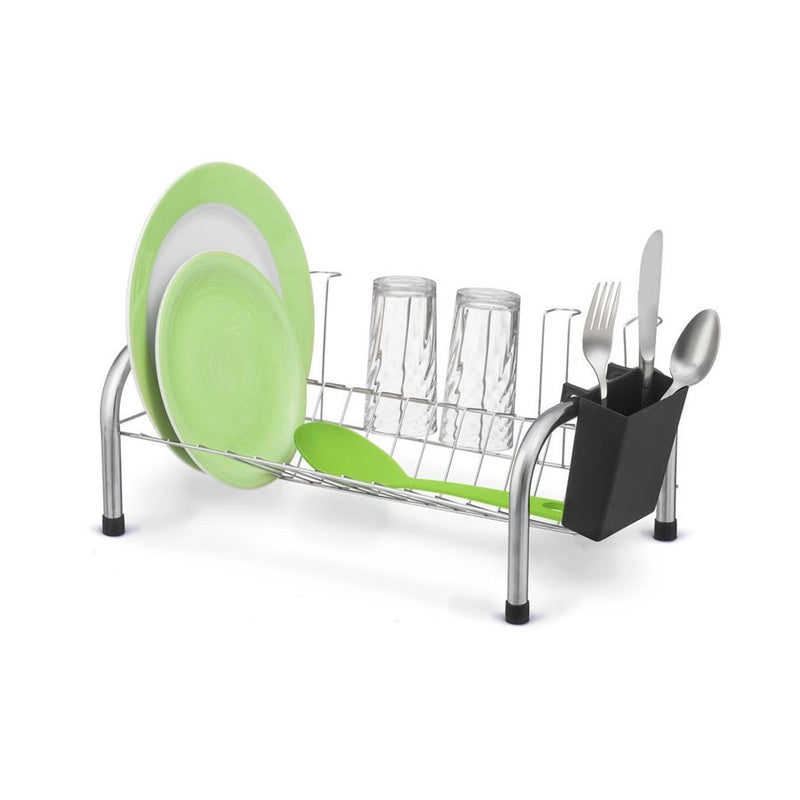 Escorredor Cama Prática Cromado Com Porta Talher Preto