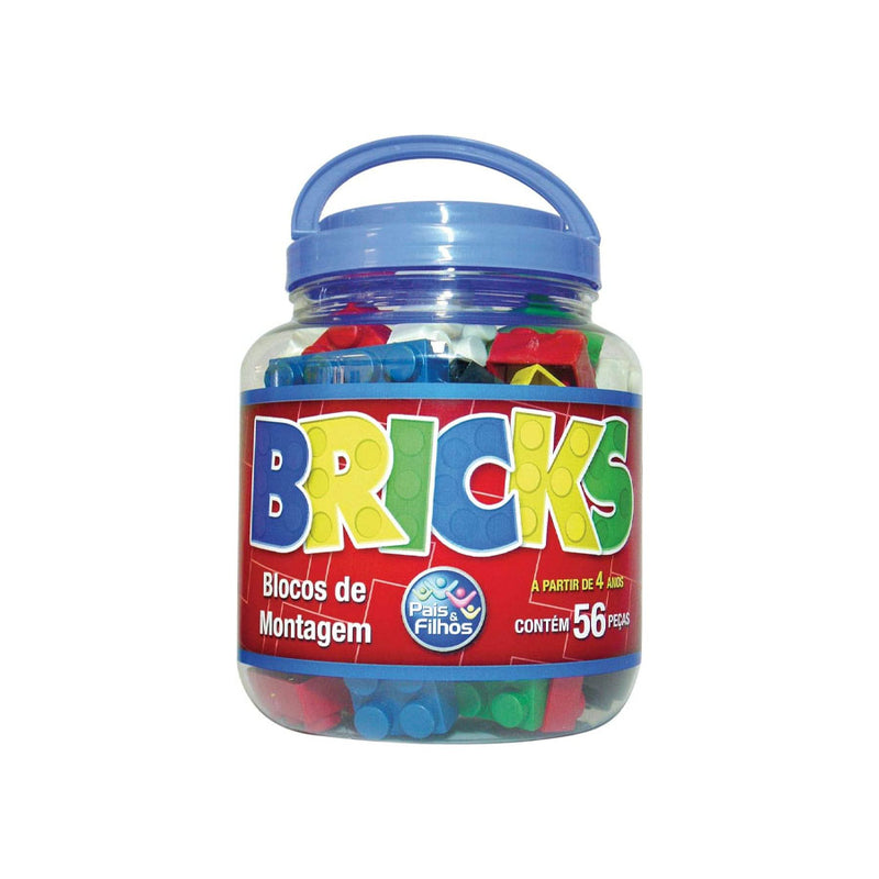Bloco de Montar 56 Peças Brincks - Pais e Filhos