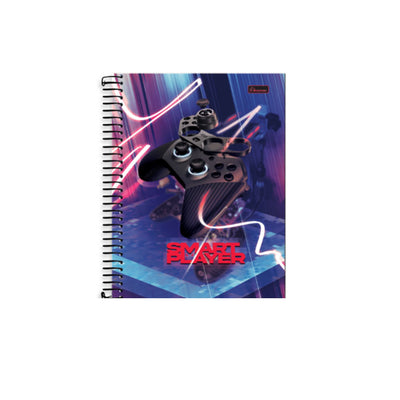 Caderno Espiral Capa Dura Smart player 1X1 matéria - Cadersil