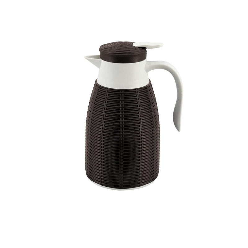 Garrafa Térmica Revestida com Rattan de Plástico MARROM - 1l