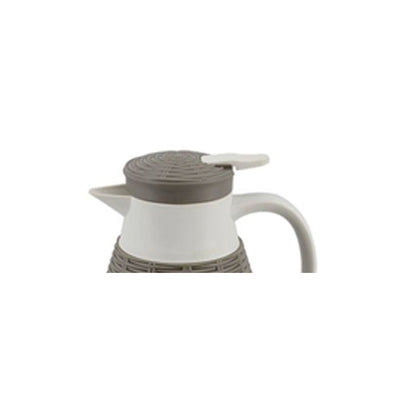 Garrafa Térmica Revestida com Rattan de Plástico CINZA - 1l