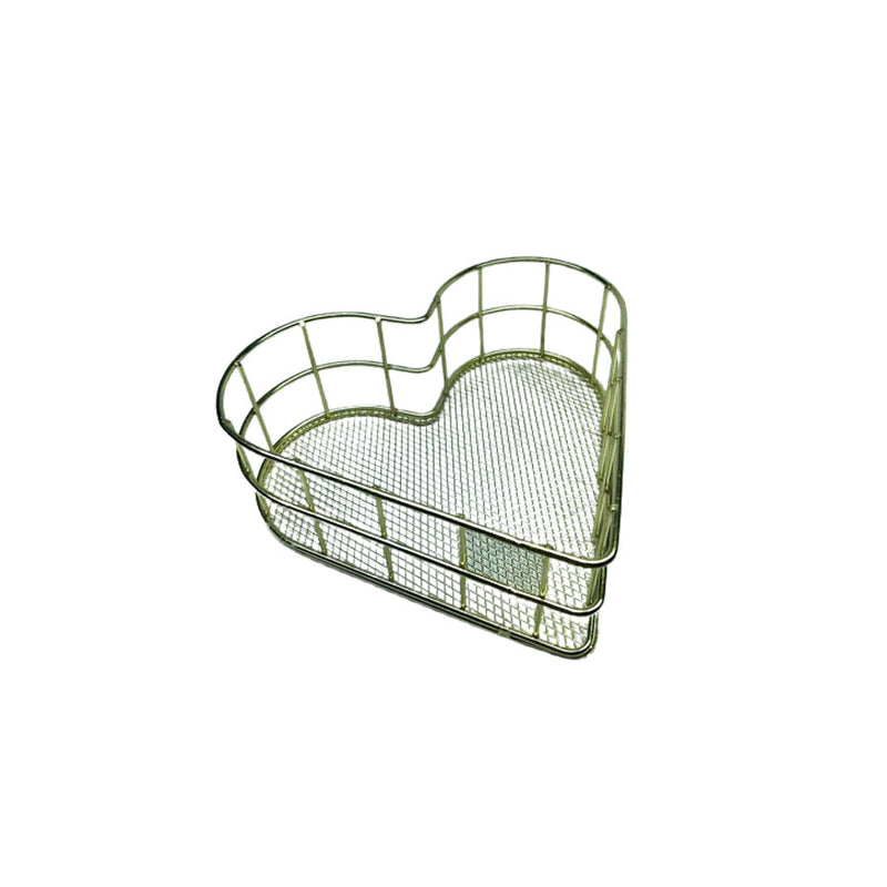 Organizador Formato Coração Dourado 17x6cm