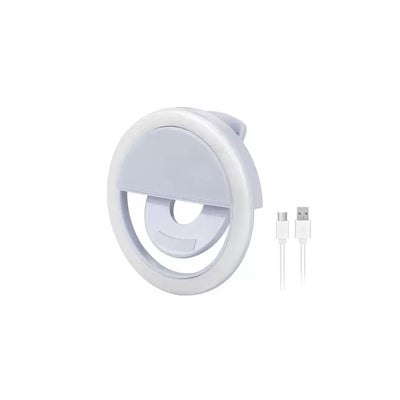Ring Light Clipe Anel Led Flash Celular Universal - BRANCO