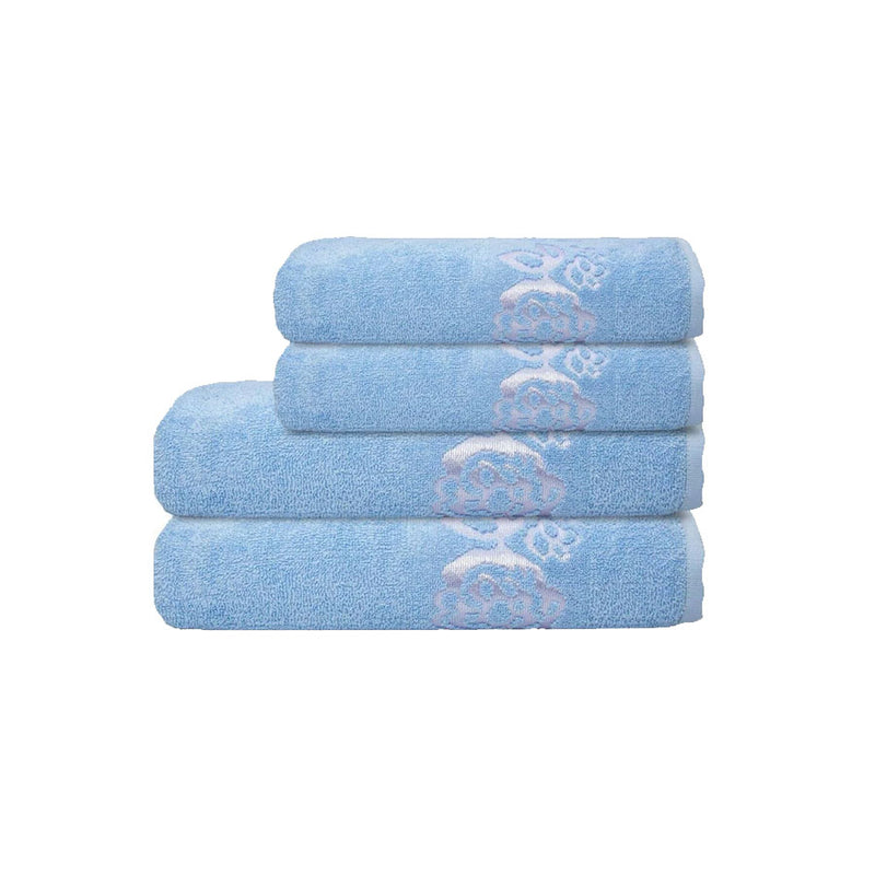 Toalha de Banho 70cm x 1,40m Charlotte Camesa Azul Claro
