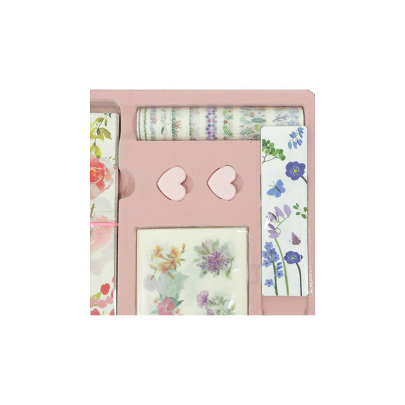 Kit Agenda e Post It para Anotações - Flores