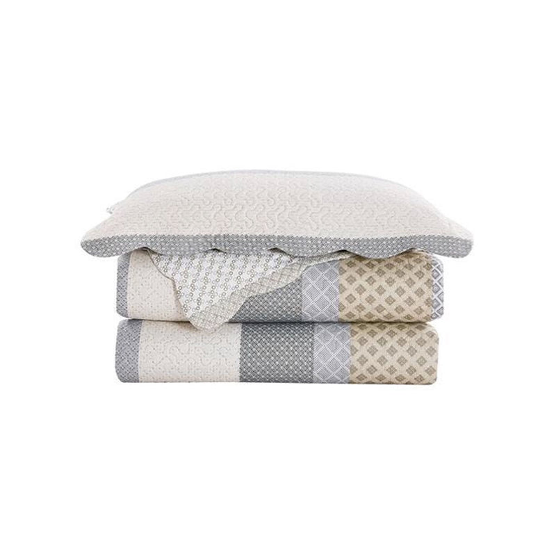 Colcha Casal 3 Peças Patchork Matelassê 2,20X2,40M - Camesa