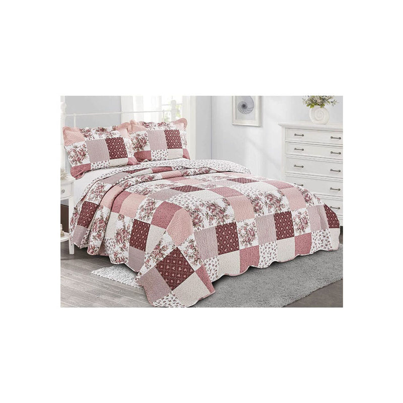 Kit Colcha Casal Camesa Cobre Leito Patchork Matelassê - Clusa