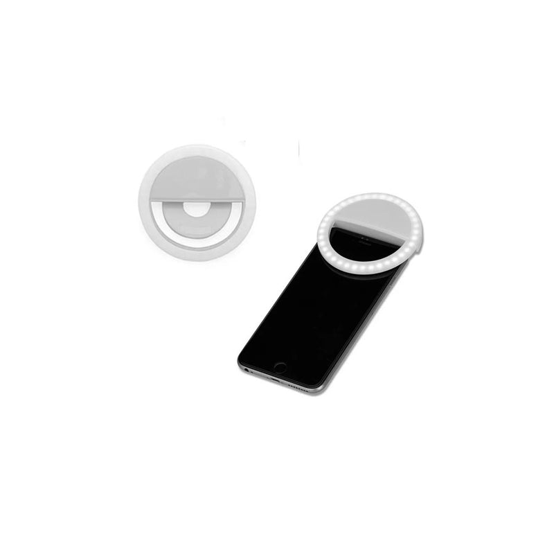 Ring Light Clipe Anel Led Flash Celular Universal - Branco