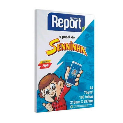 Papel Sulfite Report A4 Com 100 Folhas Branco 75G