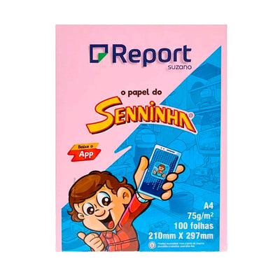 Papel Sulfite Report Rosa A4 75g 100 folhas