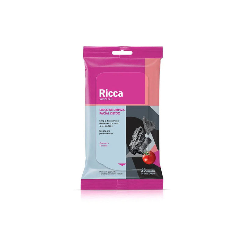 Lenço de Limpeza Facial Detox Ricca