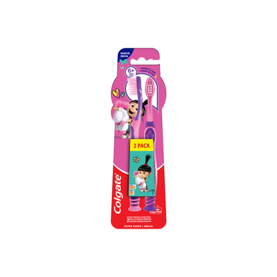 Esscova de Dente Infantil Colgate Smiles Agnes e Fuffly +6 com 2 Unidades