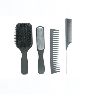 Kit pente e escova para cabelo 4 und.