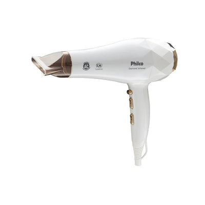 Secador de Cabelos Diamond Infrared PSC13, PHILCO, 127v - Branco