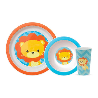 Kit Refeição Animal Fun - Leão Buba Multicolorido